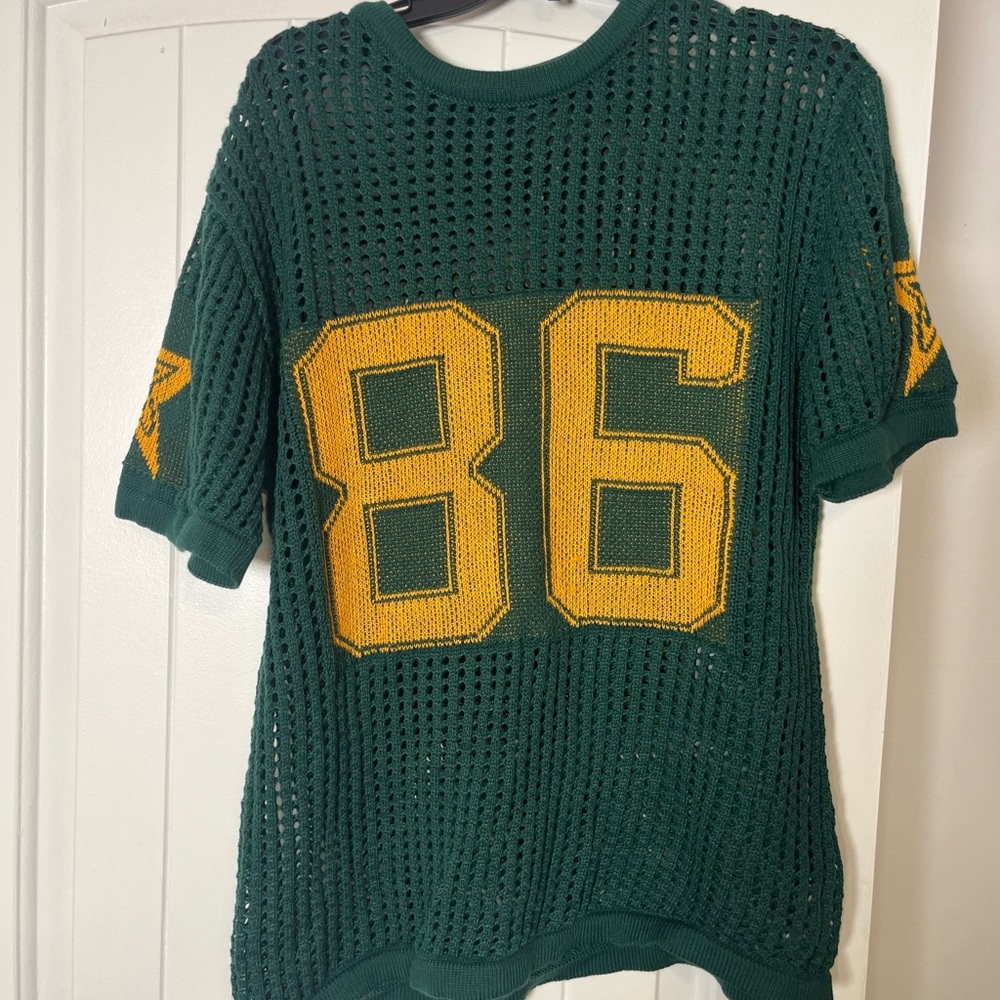 ROMWE Green Mesh Top - Picture 1 of 6